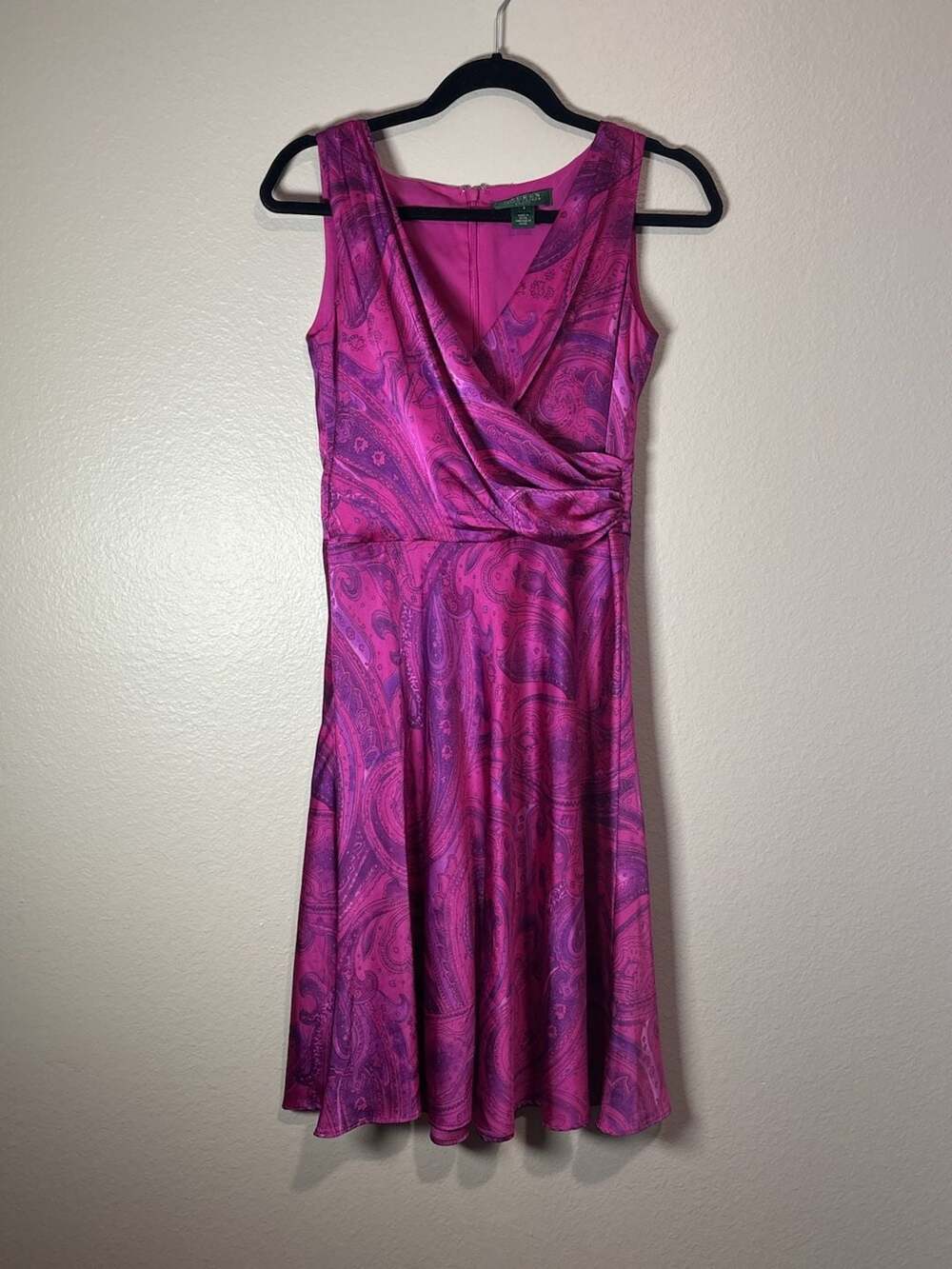 Lauren Ralph Lauren Sleeveless Paisley Wrap Dress Size 2